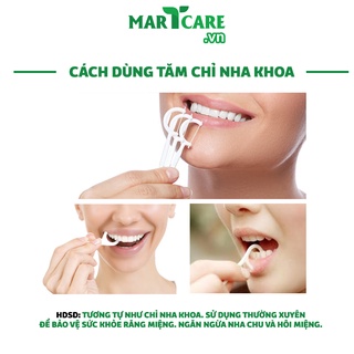 [BỊCH 60C] Tăm Chỉ Kẽ Răng Okamura Farbe Nhật Bản Cao Cấp - Xỉa Răng Làm Sạch An Toàn - Tăm chỉ (đỏ/xanh) 60PCS