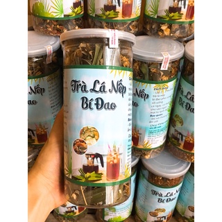 Trà lá nếp bí đao giảm cân hộp dài 300g, trà lá nếp giúp giải độc gan, thanh lọc cơ thể, giúp an thần ngủ ngon - TLD