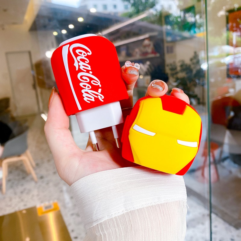 Vỏ Bảo Vệ Hộp Sạc Tai Nghe Nhanh Bằng Silicon Mềm Hình Totoro Cho IPhone 18W-20W