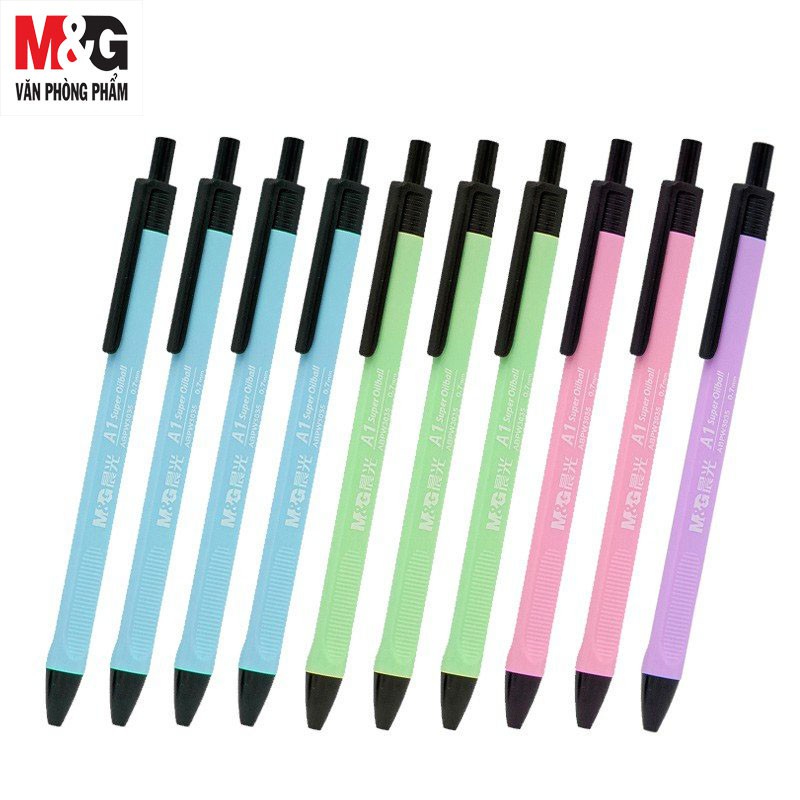 Bút bi tam giác TR1S ABPW3079 ngòi 0.5mm I Bút bi dầu chính hàng M&G 3079 viết trên nhiều chất liệu