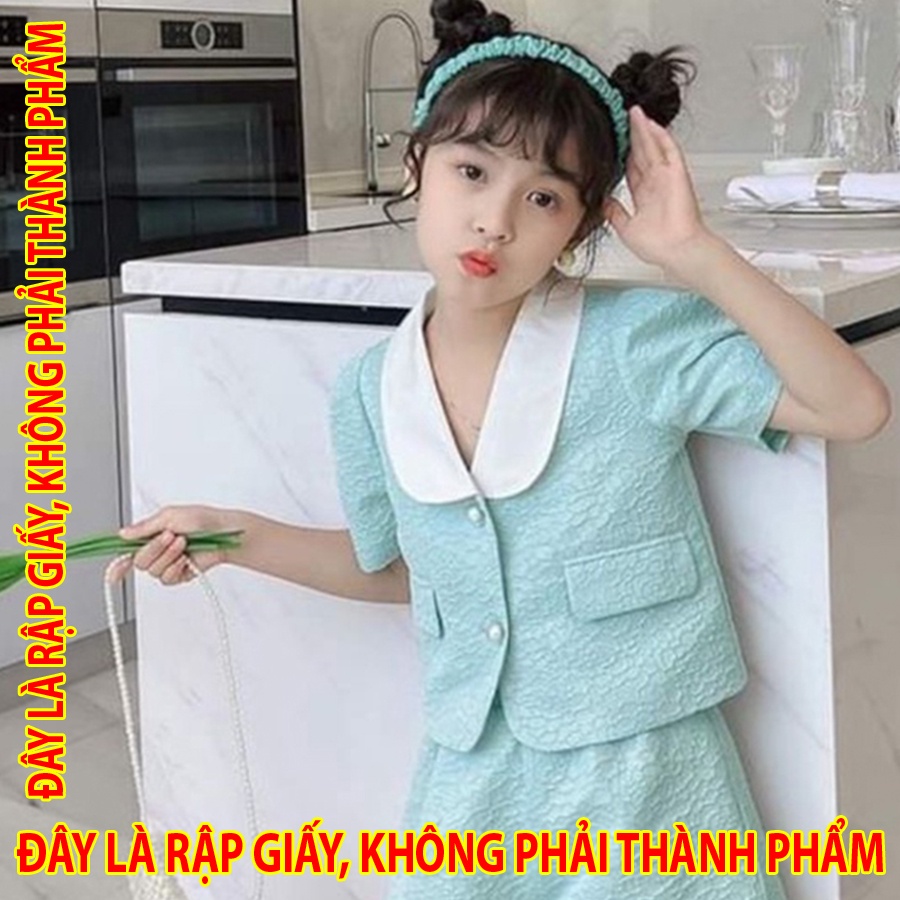 Rập Giấy WW061 - Set áo bâu sen tim + Short - Người lớn
