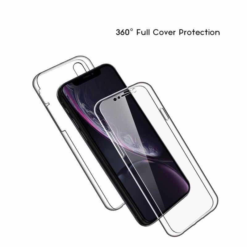 Ốp điện thoại TPU dẻo mặt trước + sau 360 độ Samsung Galaxy A3 A5 A7 2016 A6 A8 Plus A9 J2 J3 J4 J5 Prime J6 Plus J7 Pro 2017 2018° Ốp điện thoại TPU silicon mềm siêu mỏng trong suốt bảo vệ toàn diện cho iPhone