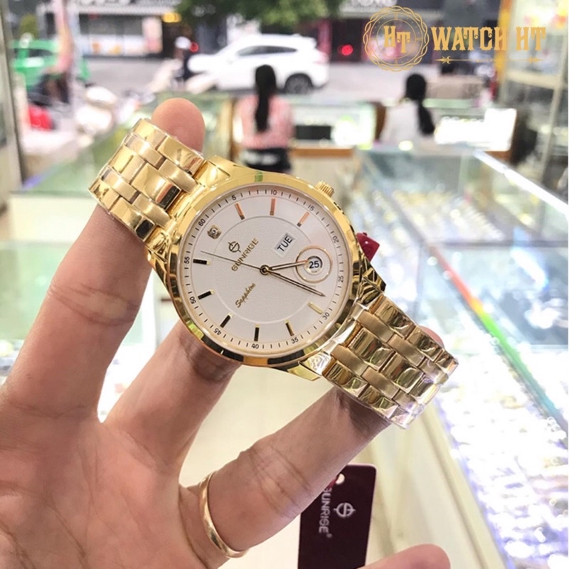 Đồng hồ nam SUNRISE 782SWAV Full hộp, thẻ bảo hành chính hãng, Kính Sapphire