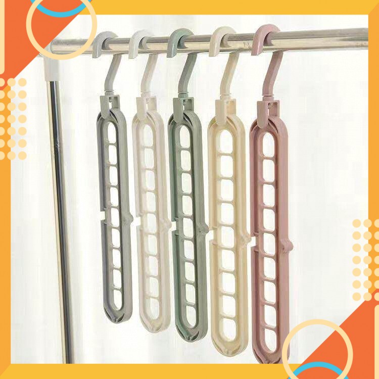 Móc Treo Quần Áo Đa Năng 9 Lỗ Tiết Kiệm Diện Tích -HT1099-