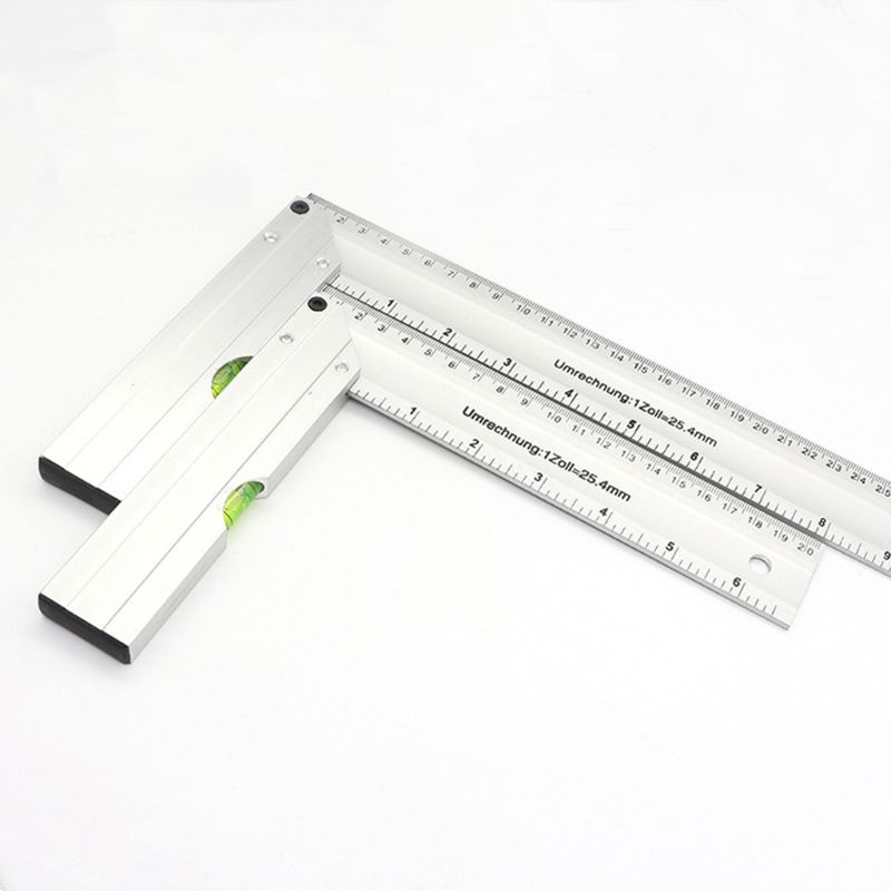 Thiết Bị WER Thực Tế 900 WER 900° Thước Đo Góc Bằng Hợp Kim Nhôm 200 / 250 / 300mm Chuyên Dụng Làm Mộc