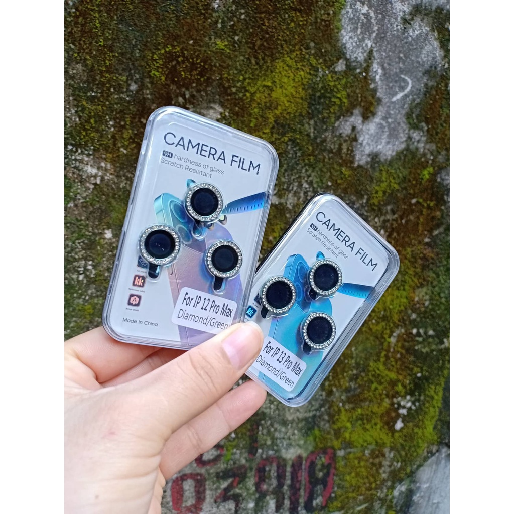 Bộ 3 miếng dán mắt Camera đính đá cho Iphone 12 Pro max,13,13 mini,13 Pro max