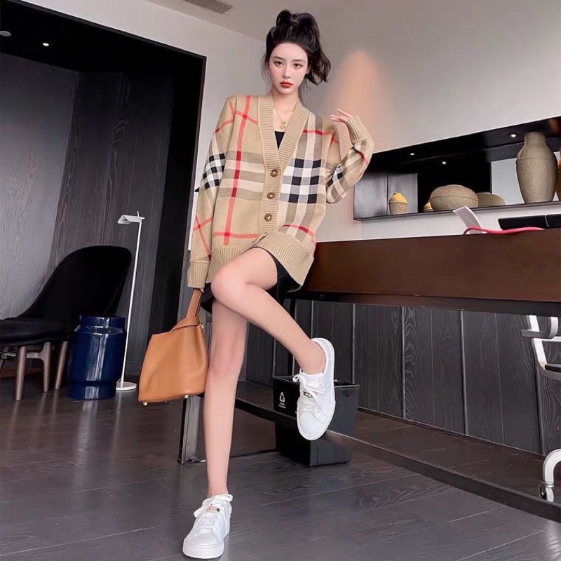 SALE Áo Khoác Len Cadigan Buberry