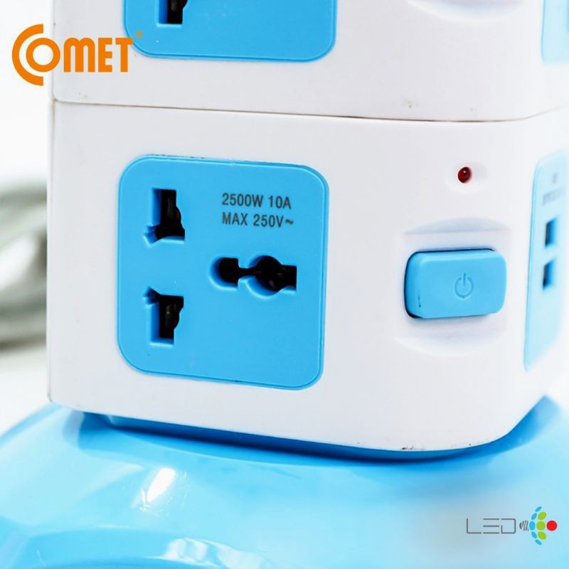 Ổ cắm điện kiểu tháp đa năng có cổng USB Comet 6703