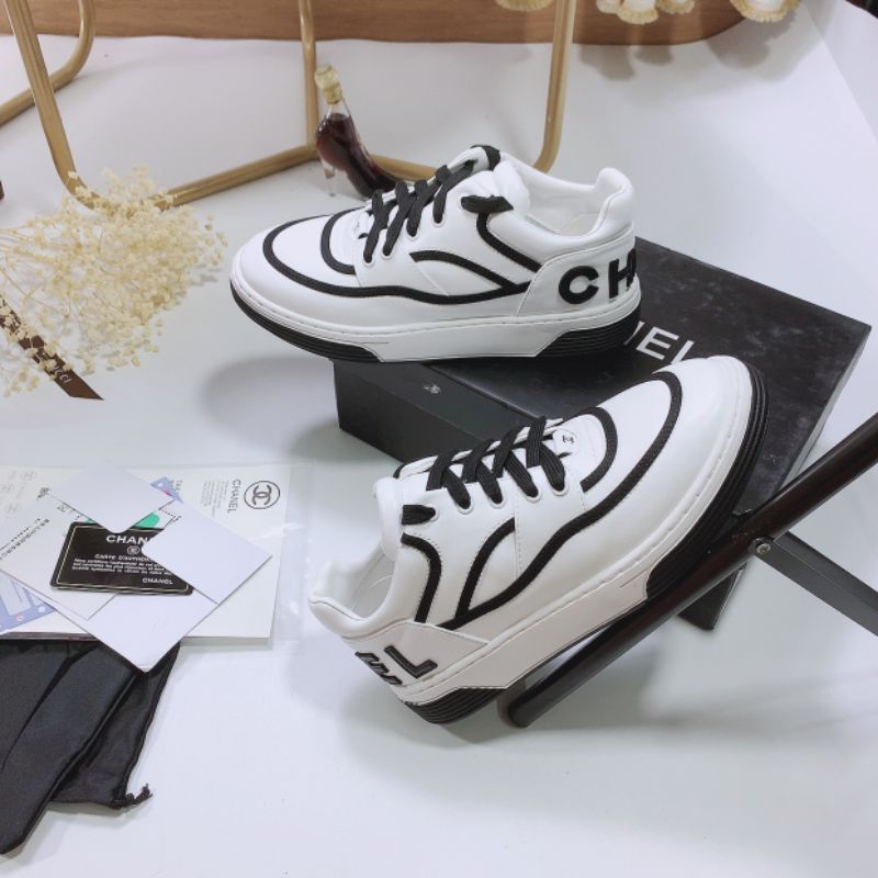 B(ẢNH THẬT) Giày Thể Thao Trắng Da Mềm Êm Fullbox Bill Túi Cao Cấp