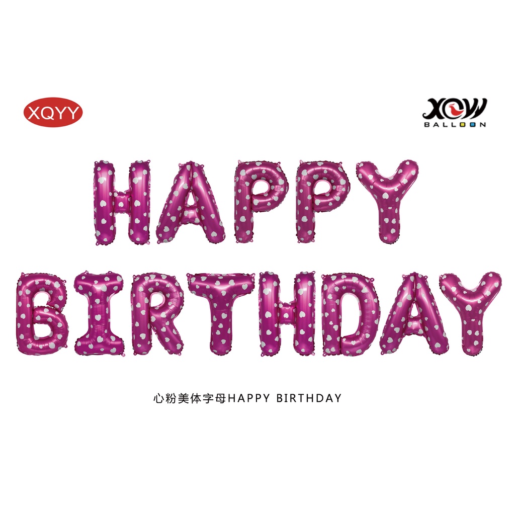 Set bong bóng chữ HAPPY BIRTHDAY trang trí sinh nhật, party, Fubao Store