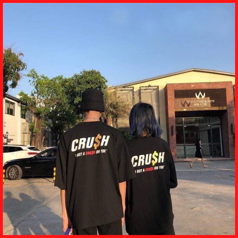 Áo Thun Đôi Tình Nhân In Chữ CRUSH Form Unisex ATN5789