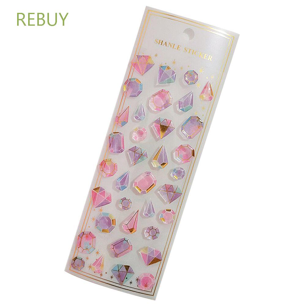 REBUY 3D Phone Shell Decor Jewel Stationery Sticker DIY Craft Decorative|Scrapbooking/Multicolor