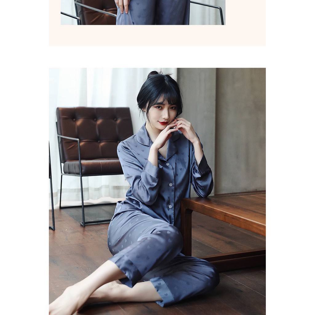 Bộ ngủ dài tay, pyjama hình tim | BigBuy360 - bigbuy360.vn