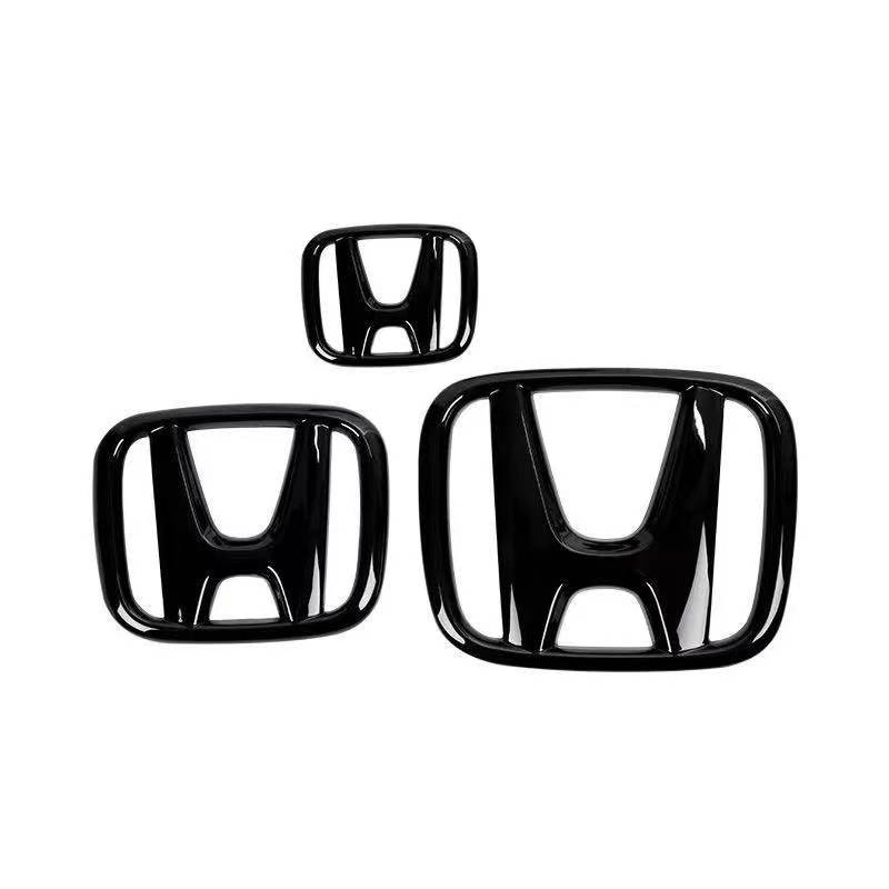 1 Miếng Dán Biểu Tượng Chữ h Màu Đen Bóng Trang Trí Xe Hơi honda jazz / city / hrv / civic / brv