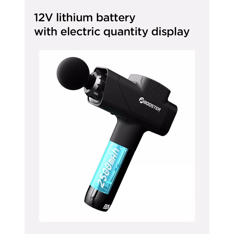 Súng Massage Gun BOOSTER M2-C AI Inside 2021 Cảm Ứng Thông Minh Tiên Phong Công Nghệ Trị Liệu Smart AI - 6 Đầu 4 chế độ