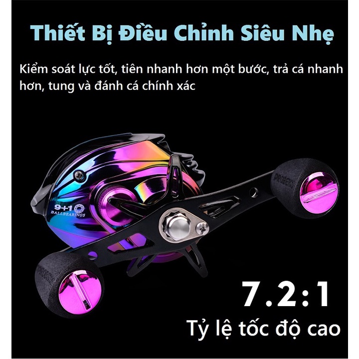 [Tặng 1 hạt chụp mà ní cao cấp] Máy Câu Cá Ngang 7 Màu MA01 Thiết Kế Titan Cao Cấp Chuyên Câu Lure - Sanami Fishing