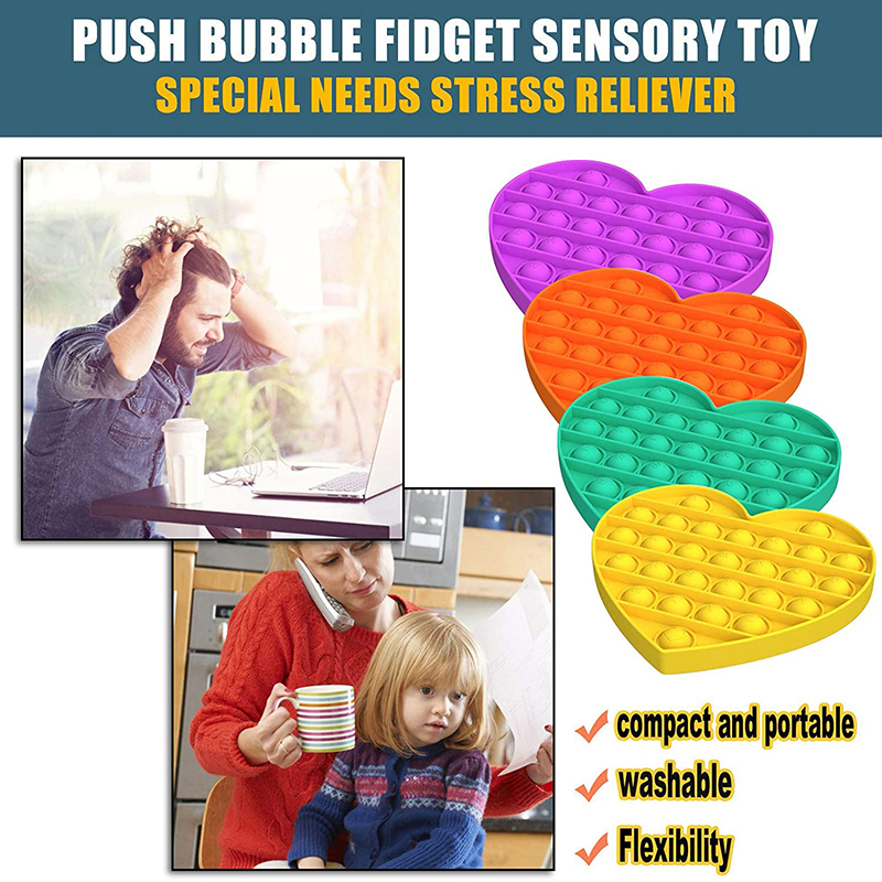 【YKN】Foxmind Pop Bubble Sensory Fidget Pop It Toy Mainan Kanak Kanak Autism Stress Relief Anti Anxiety Silent Classroom