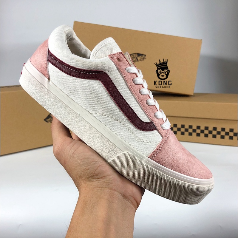 [FullBox] Giày Thể Thao Nam Nữ VA Vault Trắng Kẻ Màu Couple Unisex