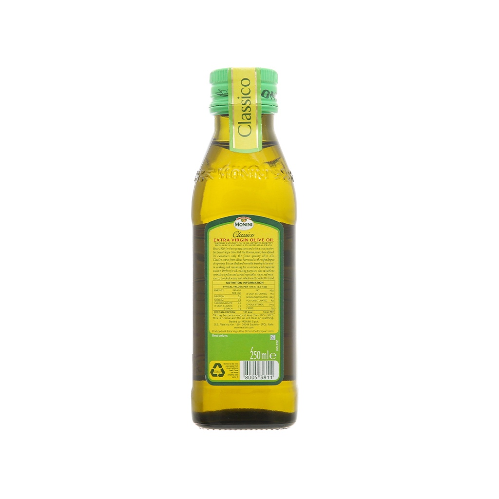 Dầu olive Extra Virgin Monini chai 250ml