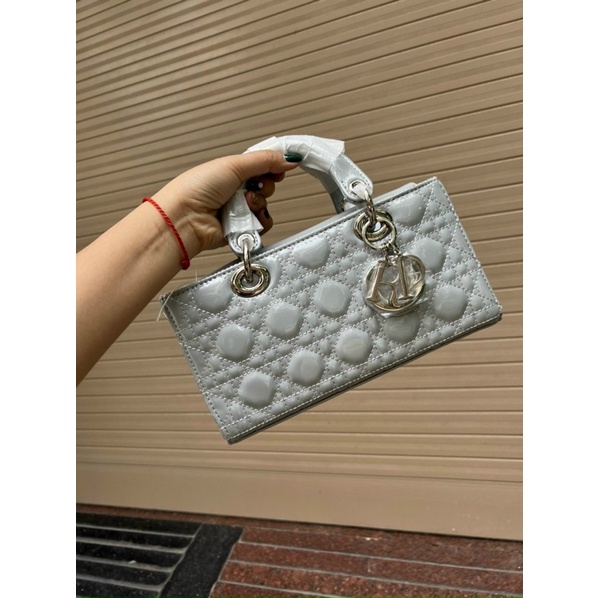 ❤️MẪU MỚI❤️DÍ-OR DA BÓNG HÌNH CHỮ NHẬT HÓT HÍT