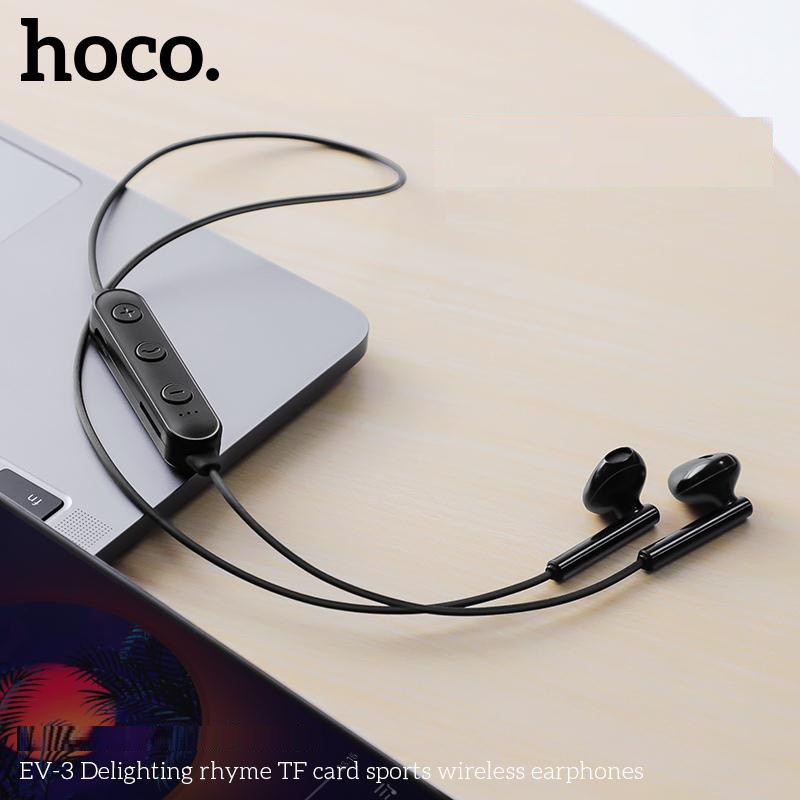 Tai nghe bluetooth nhét tai Hoco EV-3 V5.0 Hỗ trợ khe gắn thẻ nhớ - Hãng phân phối chính thức