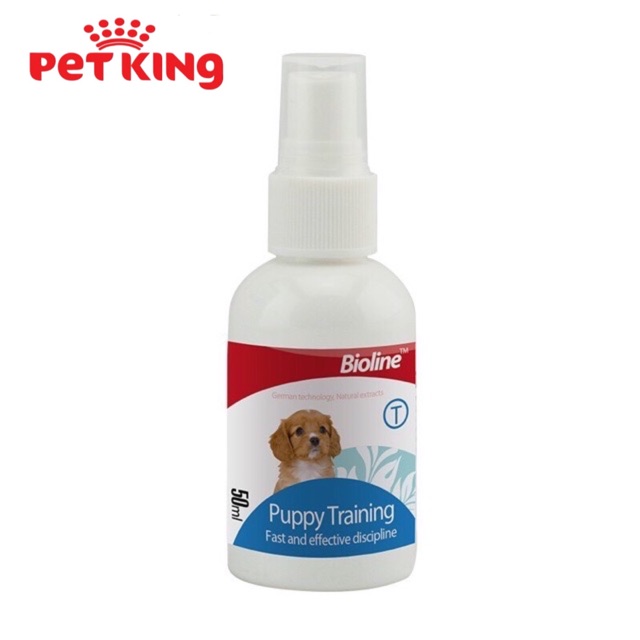 Dung Dịch Xịt Hướng Dẫn Chó Mèo Đi Vệ Sinh Đúng Chỗ Bioline Puppy Training 50ml