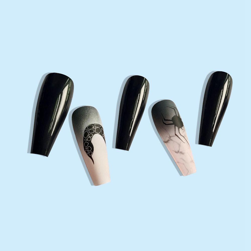 MIHAN1 Hộp 24 Móng Tay Giả Che Phủ Toàn Diện Dạng Nhấn Tiện Dụng