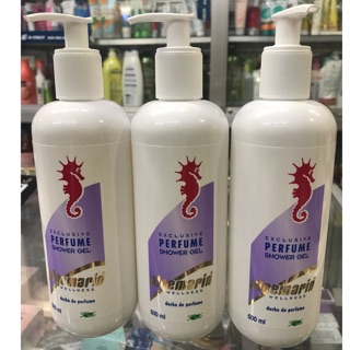Sữa tắm Cá Ngựa Algemari  hương nước hoa chai to có vòi chai 500ml