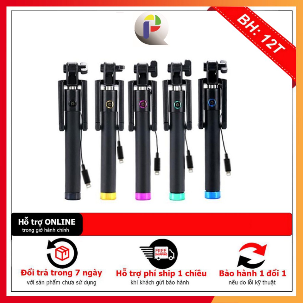 Gậy chụp hình tự sướng selfie stick lightning gập gọn