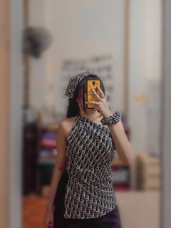 Set Áo yếm - Khăn turban - Chun cột tóc Dios