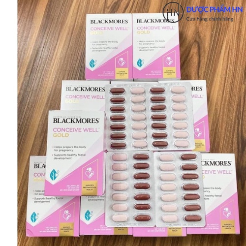 Viên uống tăng khả năng thụ thai Blackmores Conceive Well Gold, Bổ trứng cho nữ giới Duocphamhn92 56 viên
