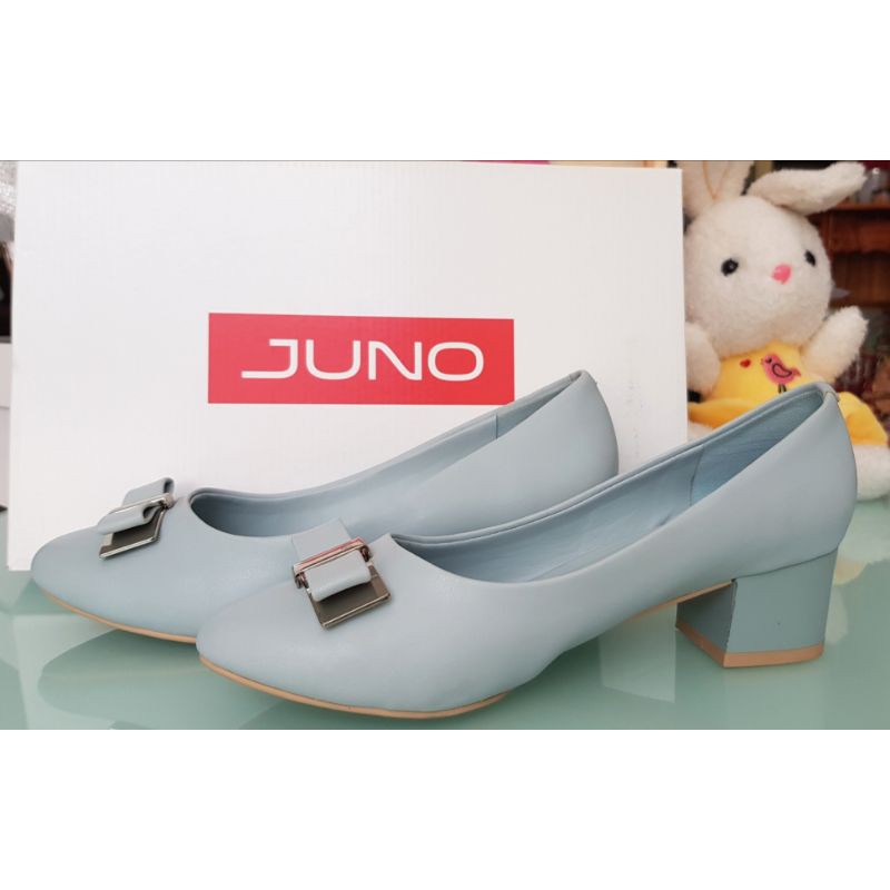 💲 SALE OFF 💲Giày búp bê đế vuông 5cm hiệu JUNO màu xanh  size 35👠