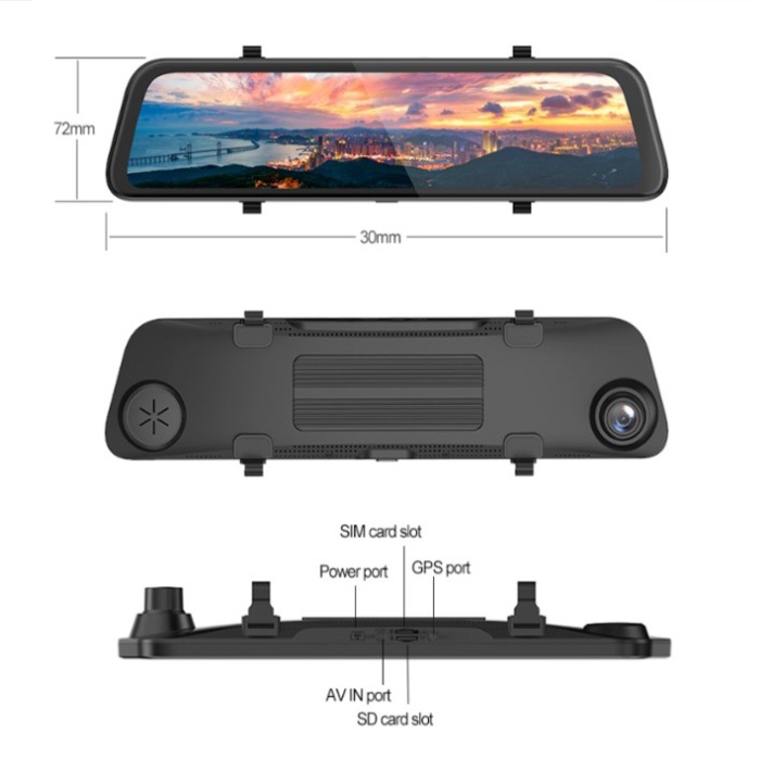 Camera hành trình gương ô tô cao cấp thương hiệu Whexune D50, 4G, Wifi, 12 inch - Bảo hành: 1 NĂM Chính Hãng {CHÍNH HÃNG