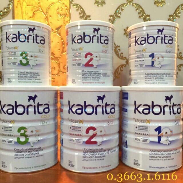 Sữa kabrita số 1-2-3 loại 400gr