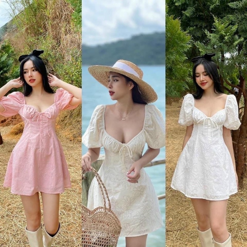 [N.T BIGSIZE ] Đầm ren hoa xoè