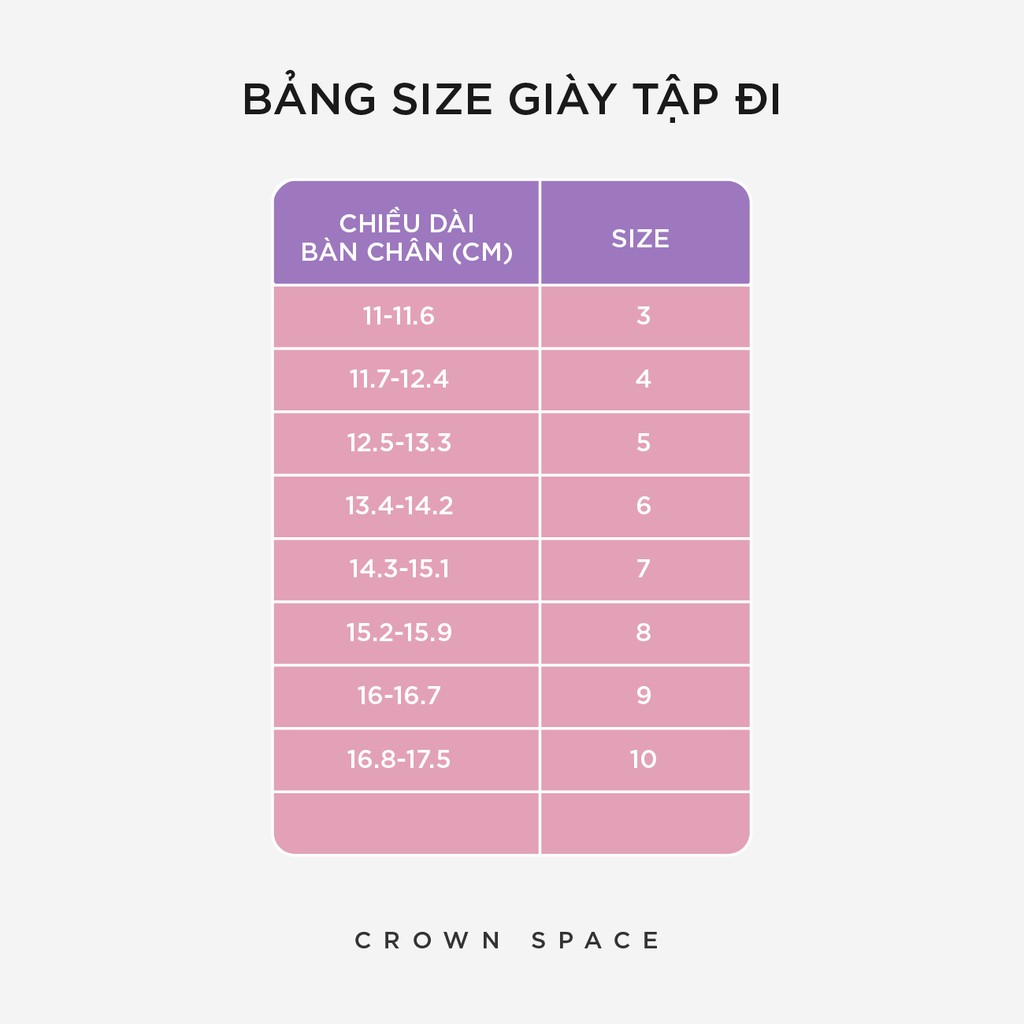 Giày Vải Tập Đi Bé Trai Bé Gái Đẹp Crown Space Royale Baby Cao Cấp 132_857 Size 3-6 cho bé 1-3 Tuổi