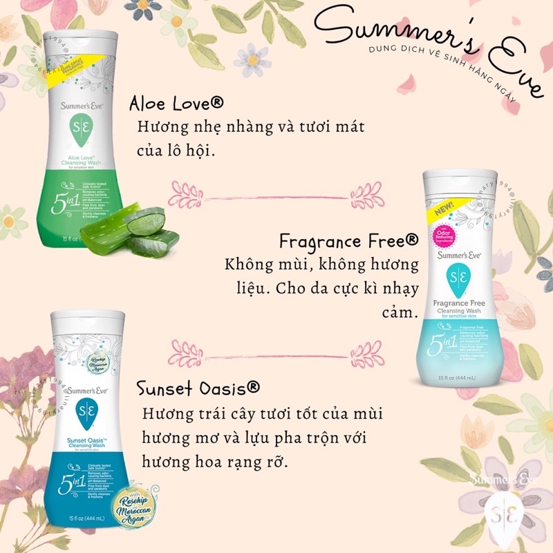 Dung dịch vệ sinh phụ nữ Summer’s Eve 444ml