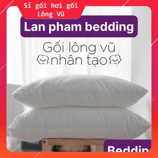 Ruột Gối Lông Vũ  Nguyên Chất Mềm Mịn Sang Trọng Cao cấp 5 Sao Kích Thước 40x60cm - Sỉ Gối Hơi Lông Vũ