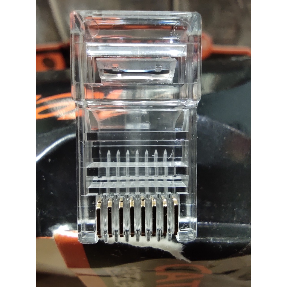 Đầu bấm mạng RJ45, hạt mạng RJ45 Tenda TEH5E010 Mạ Vàng CAT5E