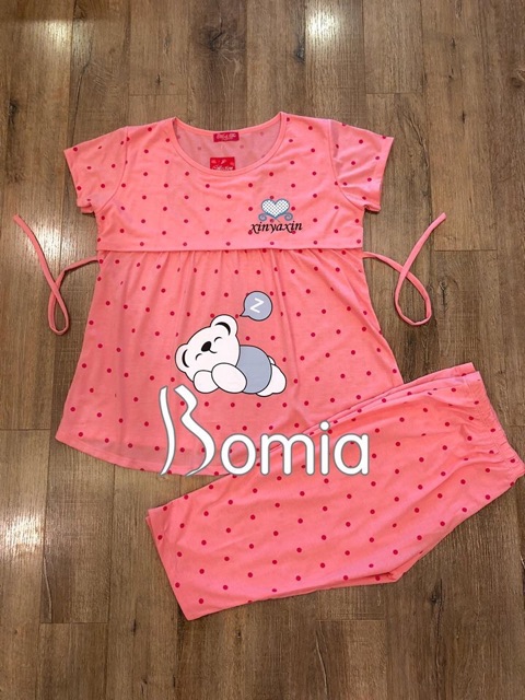 [Xả kho] Bộ đồ bầu và sau sinh chất cotton có lật ti