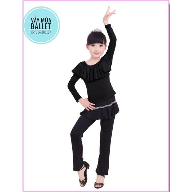 Bộ dance thun bẹt vai dài tay
