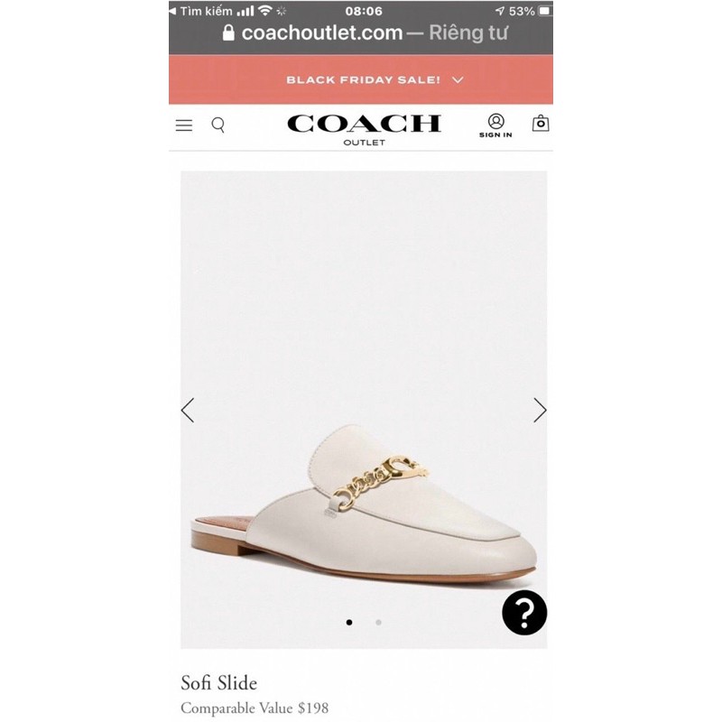 SALE OFF LẺ SIZE SỤC COACH