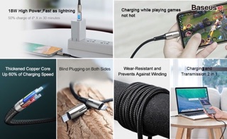 Cáp sạc nhanh C to Lightning Baseus Waterdrop Series PD cho iPhone/ iPad