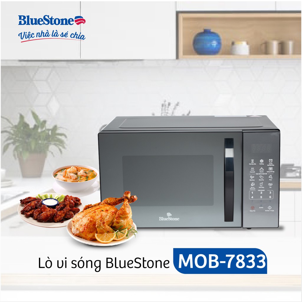 [Mã ELBLUEWL5 giảm 10% đơn 500K] Lò vi sóng điện tử kèm nướng MOB-7833