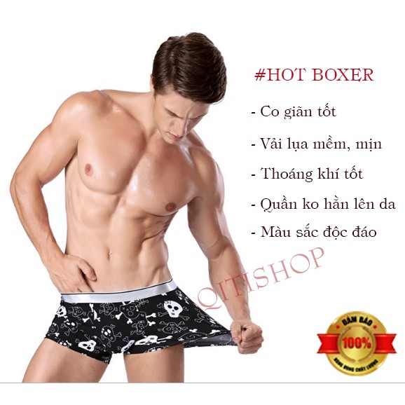 Quần Sịp Đùi Lụa Nam, Boxer Lụa Nam Độc Lạ - QA