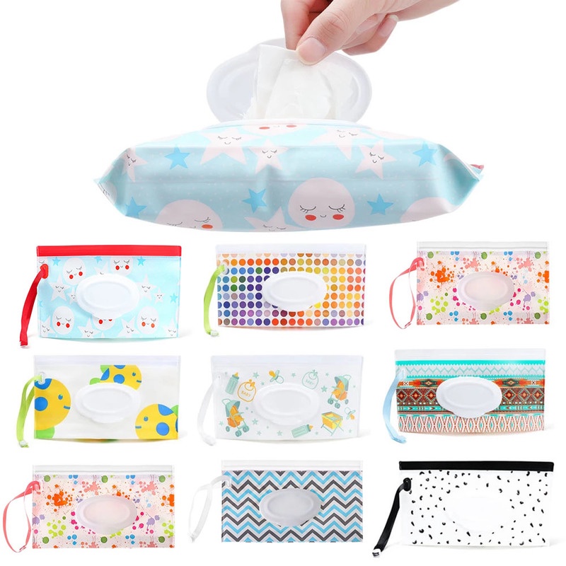 Hộp Đựng Khăn Giấy Ướt EVA Nắp Lật Có Thể Bơm Đầy Lại Cho Xe Đẩy Em Bé / Hoạt Động Ngoài Trời Tiện Lợi