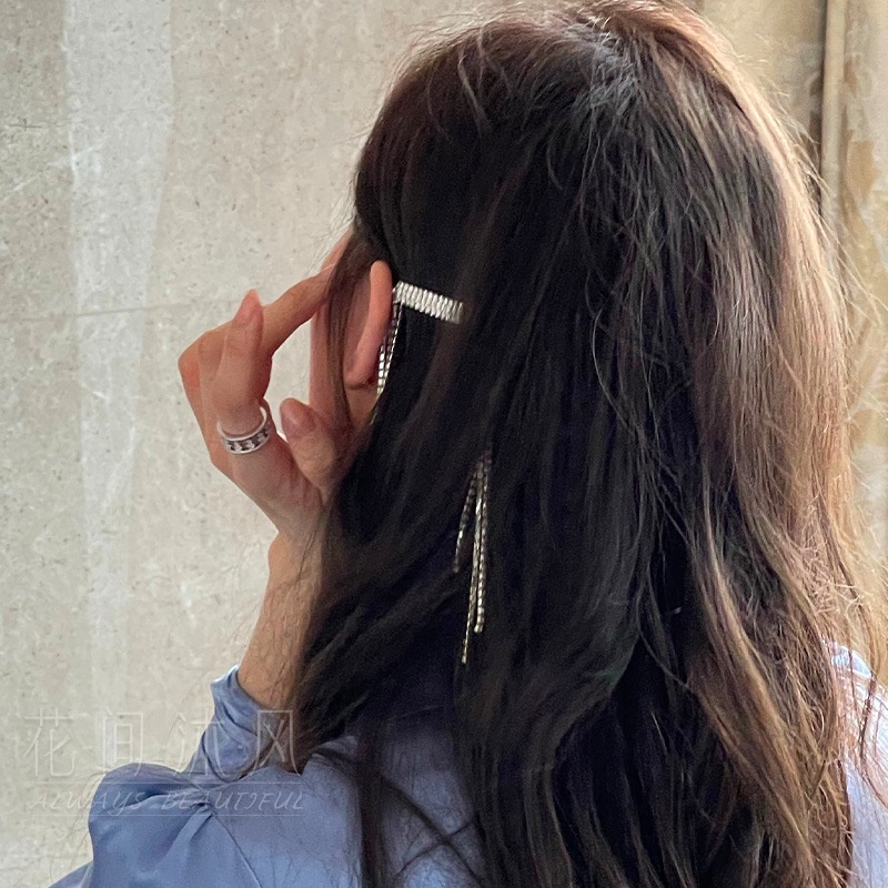 Kẹp tóc dài lấp lánh phối như bông tai nữ tính YU42