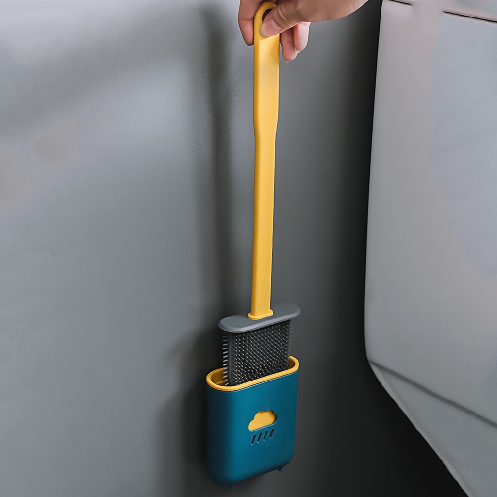 Bàn chải tolet đám mây🌸FREE SHIP🌸 Bàn chải vệ sinh Toilet tự dính hình đám mây xinh xắn