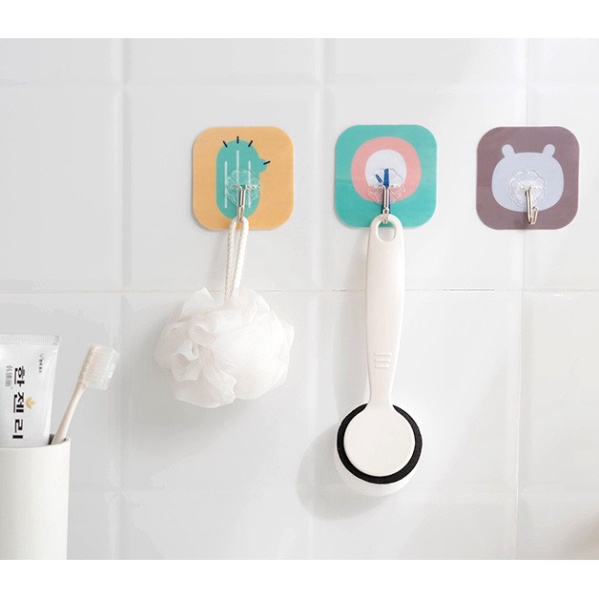 Móc dán tường treo đồ chịu lực. Mẫu Hoạt Hình Dễ Thương