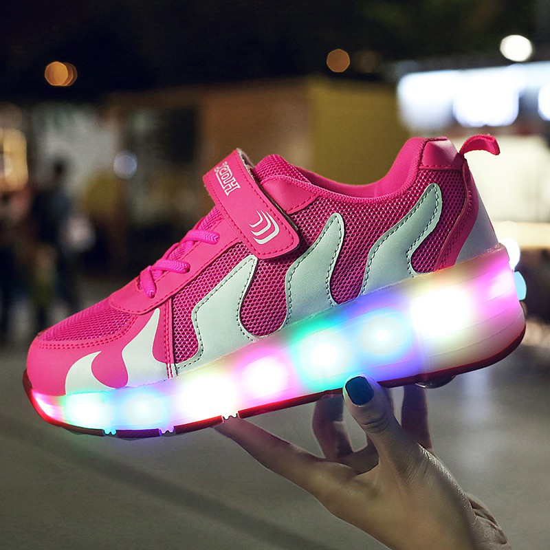Giày thể thao bánh gót hay giày bay cho trẻ em và nữ có đèn LED A74